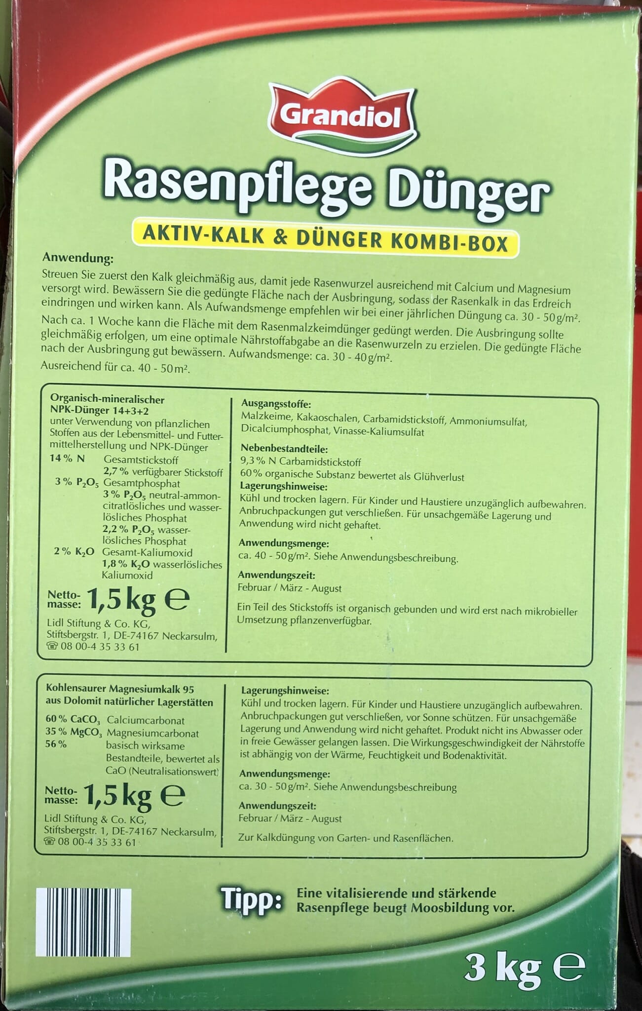 Rasendünger von Lidl Tipps » 2024 und Infos Vergleich