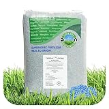 TerraDomi Blaukorn Dünger 25kg | Rasendünger Sommer mit Langzeitwirkung | Blaudünger optimal auch bei Hitzestress für einen gesunden Rasen | Volldünger & Universaldünger | 500m²